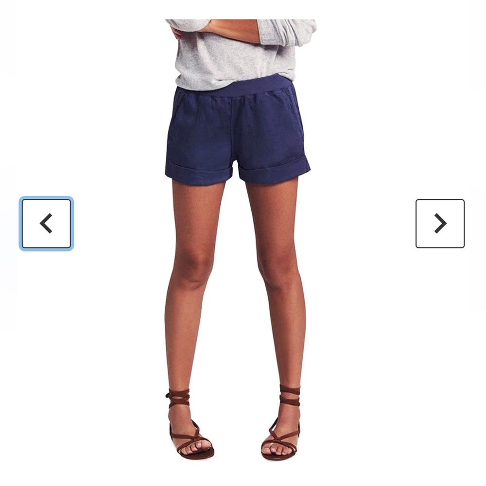 Faherity Cuffed Arlie Day linen tencel Shorts (lot bundle of 2) XS blue green - Picture 9 of 16